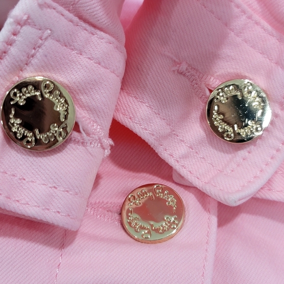 LILLY PULITZER Laylani Fitted Puff Sleeves Denim Jacket pink size small - Picture 11 of 16